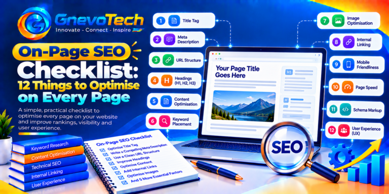On-Page SEO Checklist 12 Things to Optimise on Every Page