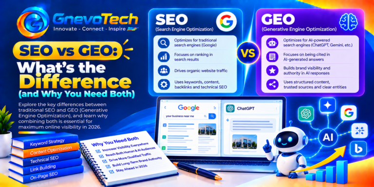 SEO vs GEO: What’s the Difference (and Why You Need Both)
